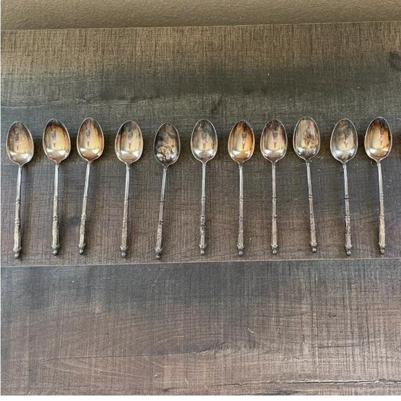 Second Empire French Napoleon III or French Chambly Volga Spoons Set of 12 - Picture 9 of 10